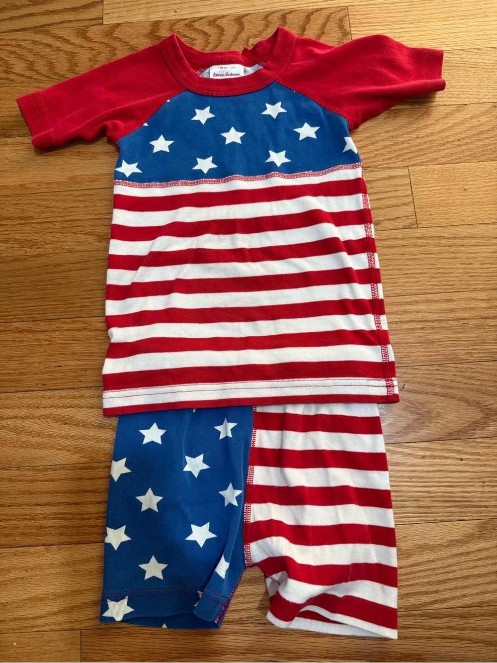 Hanna Andersson Red, White & Blue Star Stripe Pajama Set